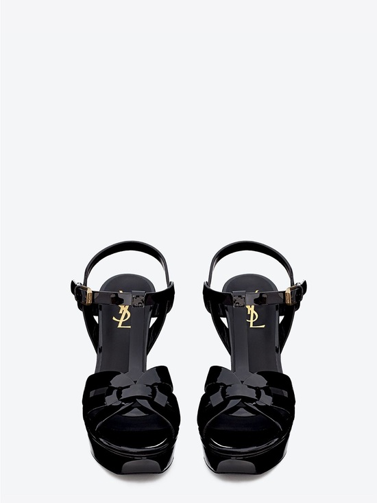 Yves Saint Laurent Shoes - YVES SAINT LAURENT Tribute Platform Sandals In Patent Leather Size 36 NEW $1150